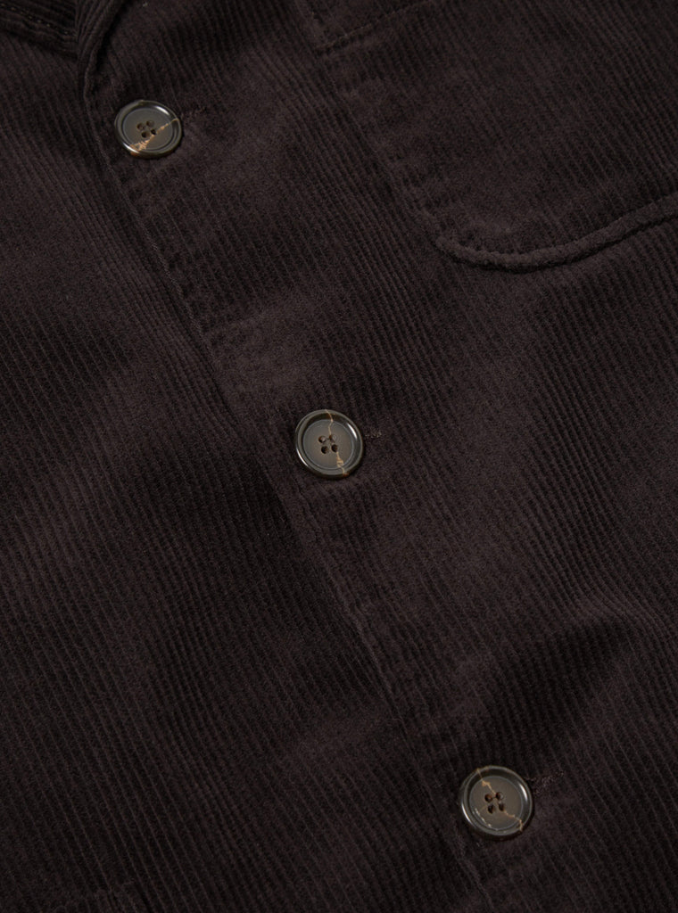 Universal Works Three Button Jacket in Licorice Cord