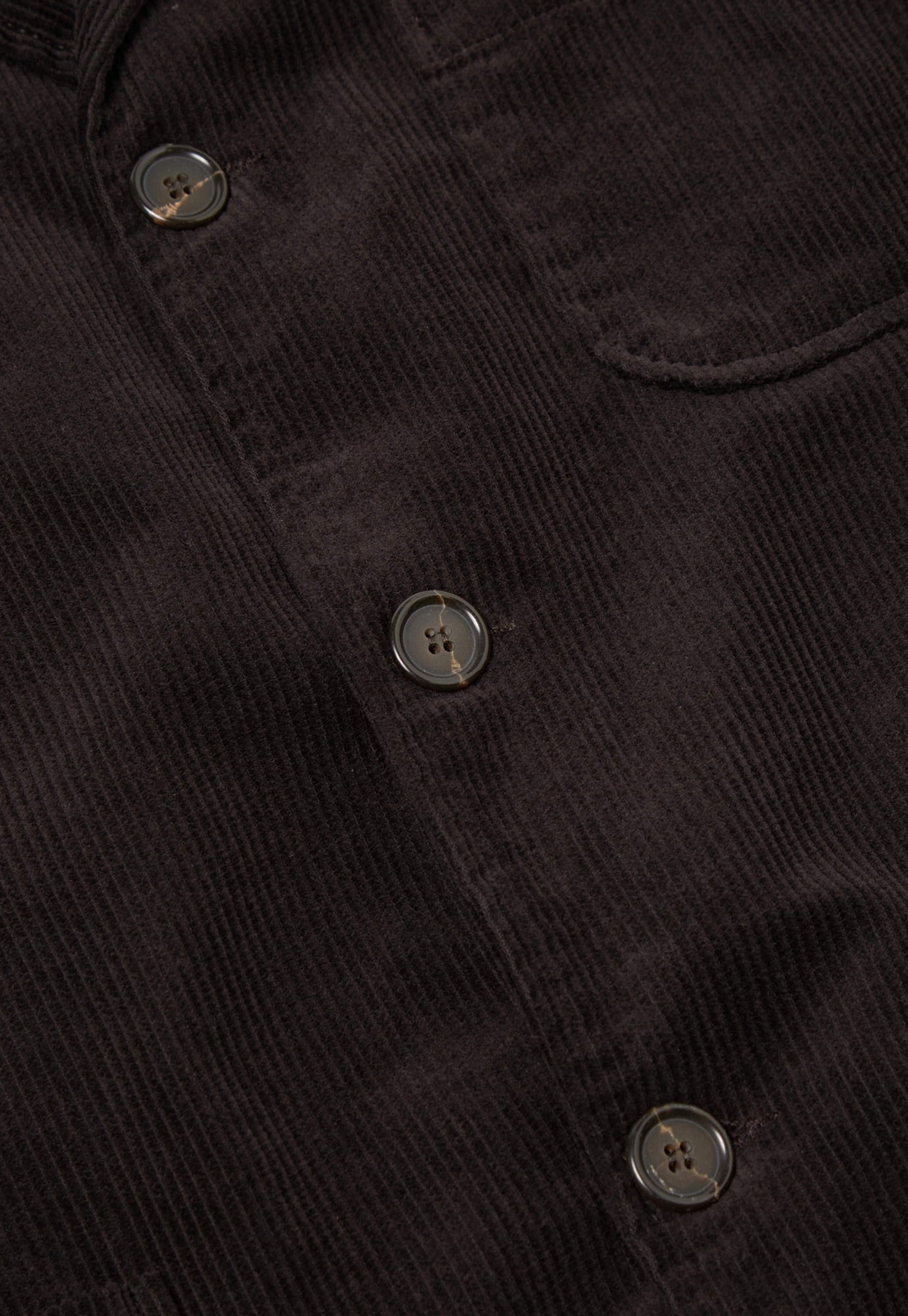 Universal Works Three Button Jacket in Licorice Cord