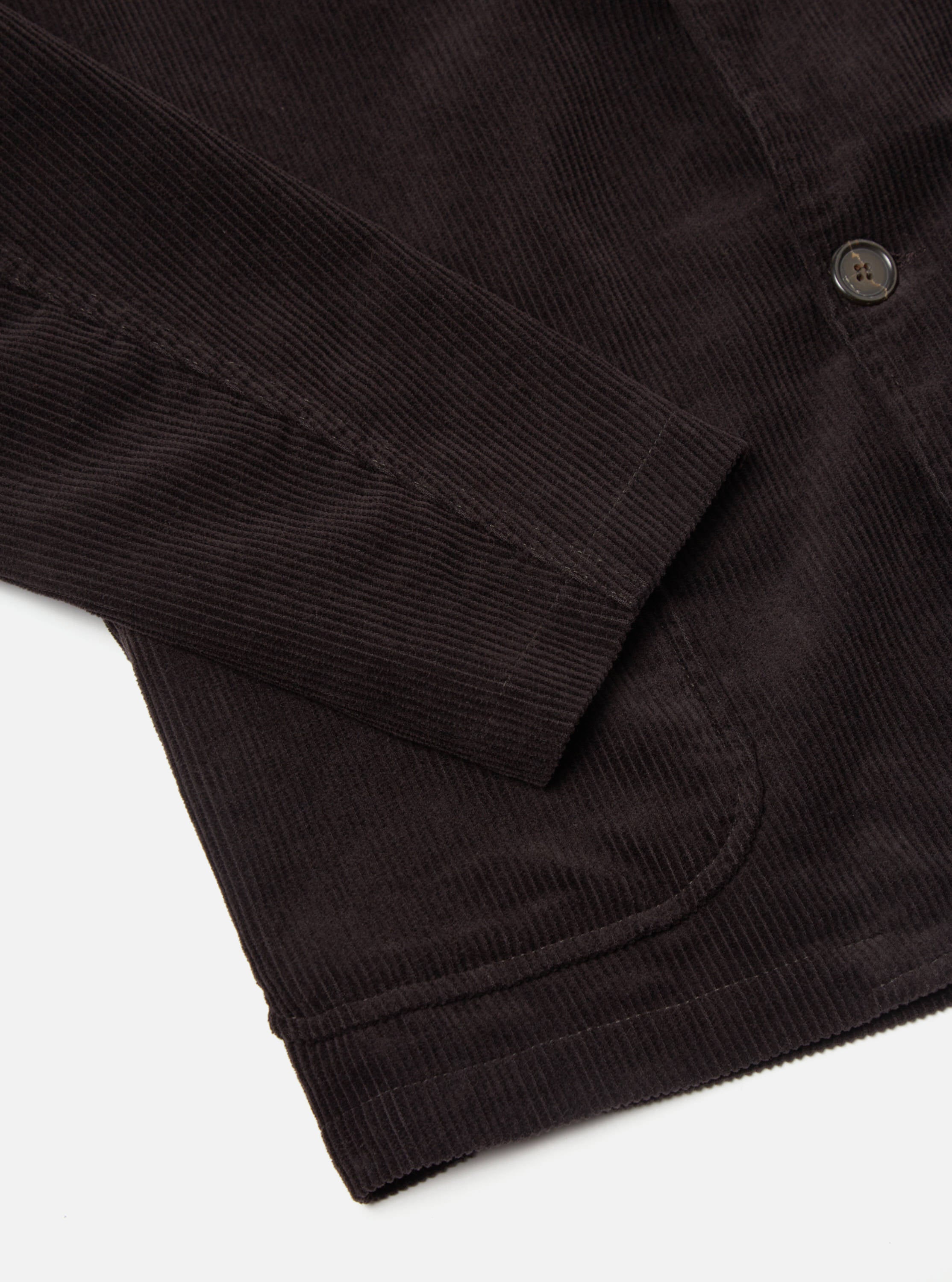 Universal Works Three Button Jacket in Licorice Cord