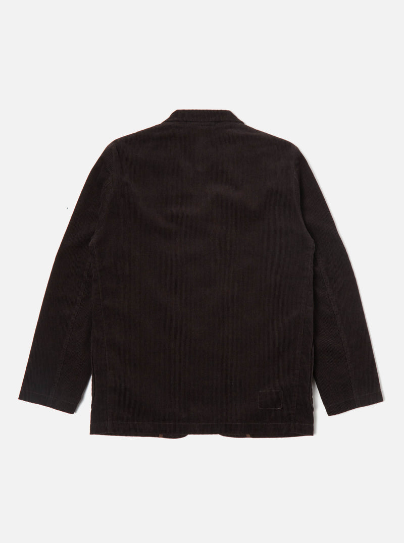 Universal Works Three Button Jacket in Licorice Cord