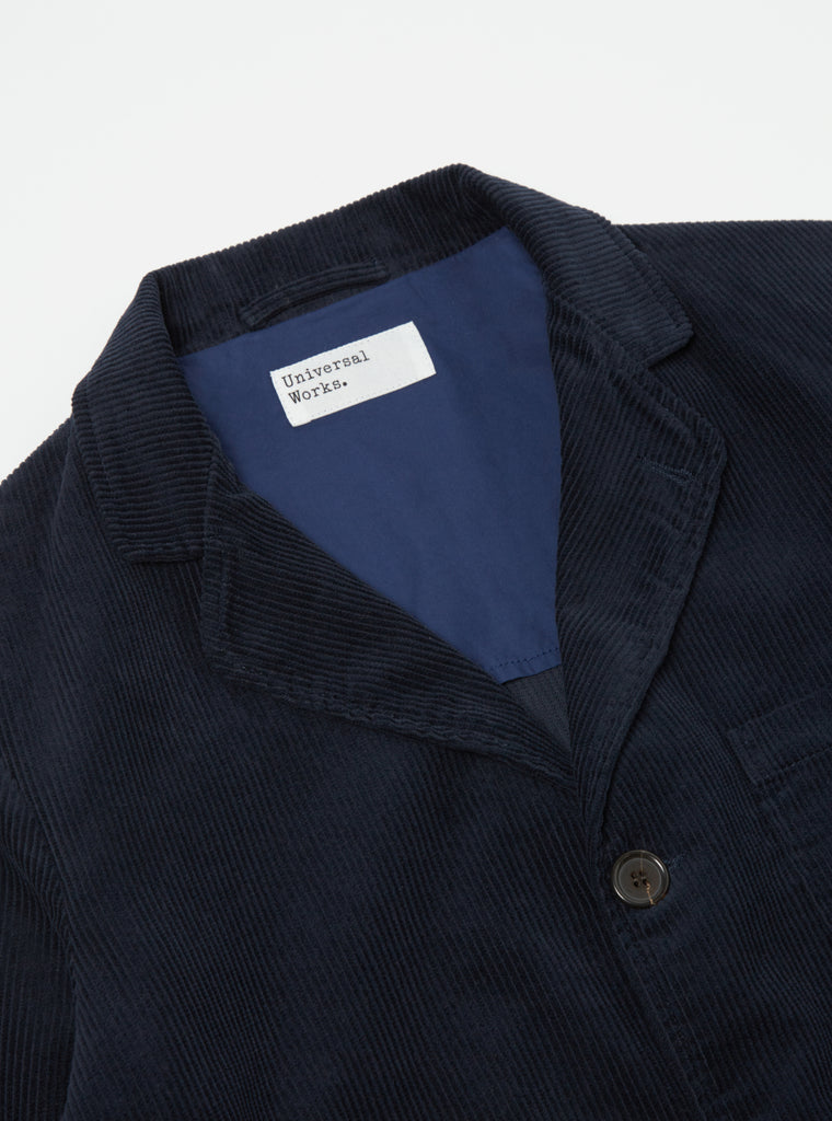 Universal Works Three Button Jacket in Navy Cord