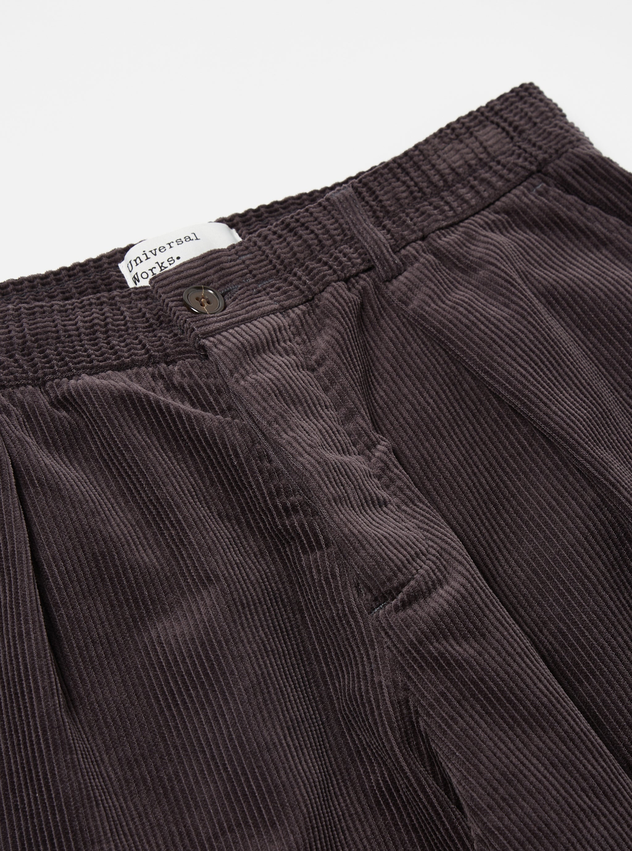 Universal Works Pleated Track Pant in Licorice Cord