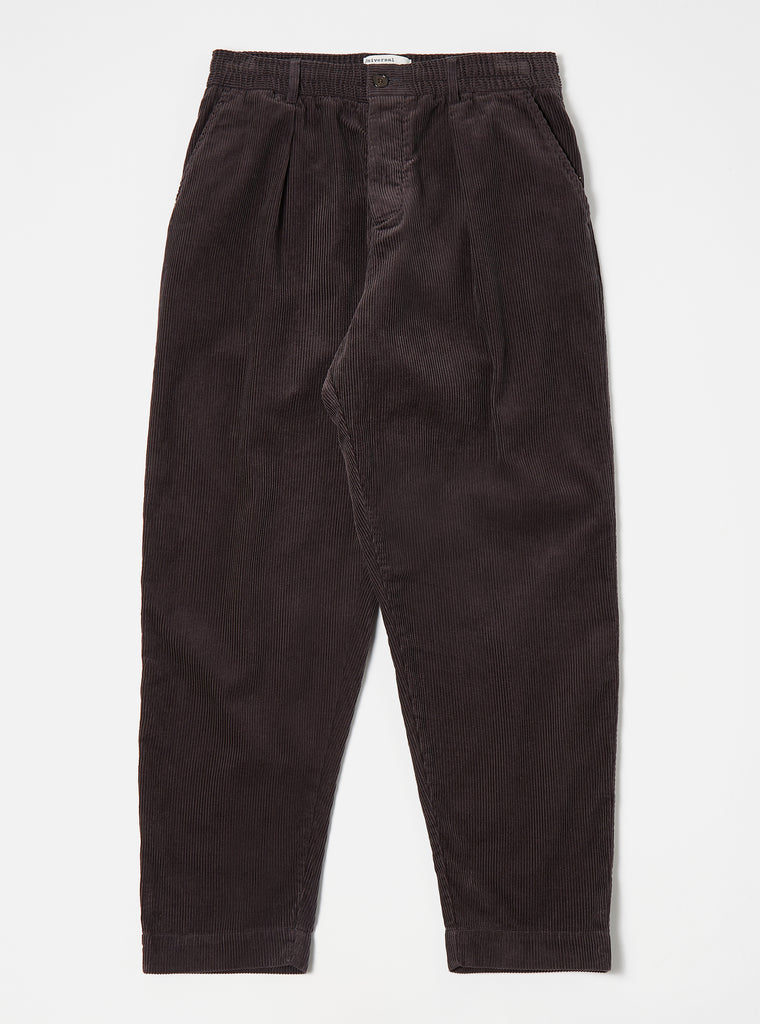 Universal Works Pleated Track Pant in Licorice Cord