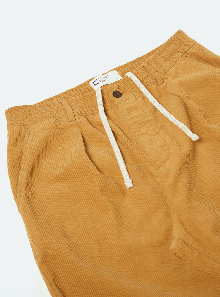 Universal Works Pleated Track Pant in Corn Cord
