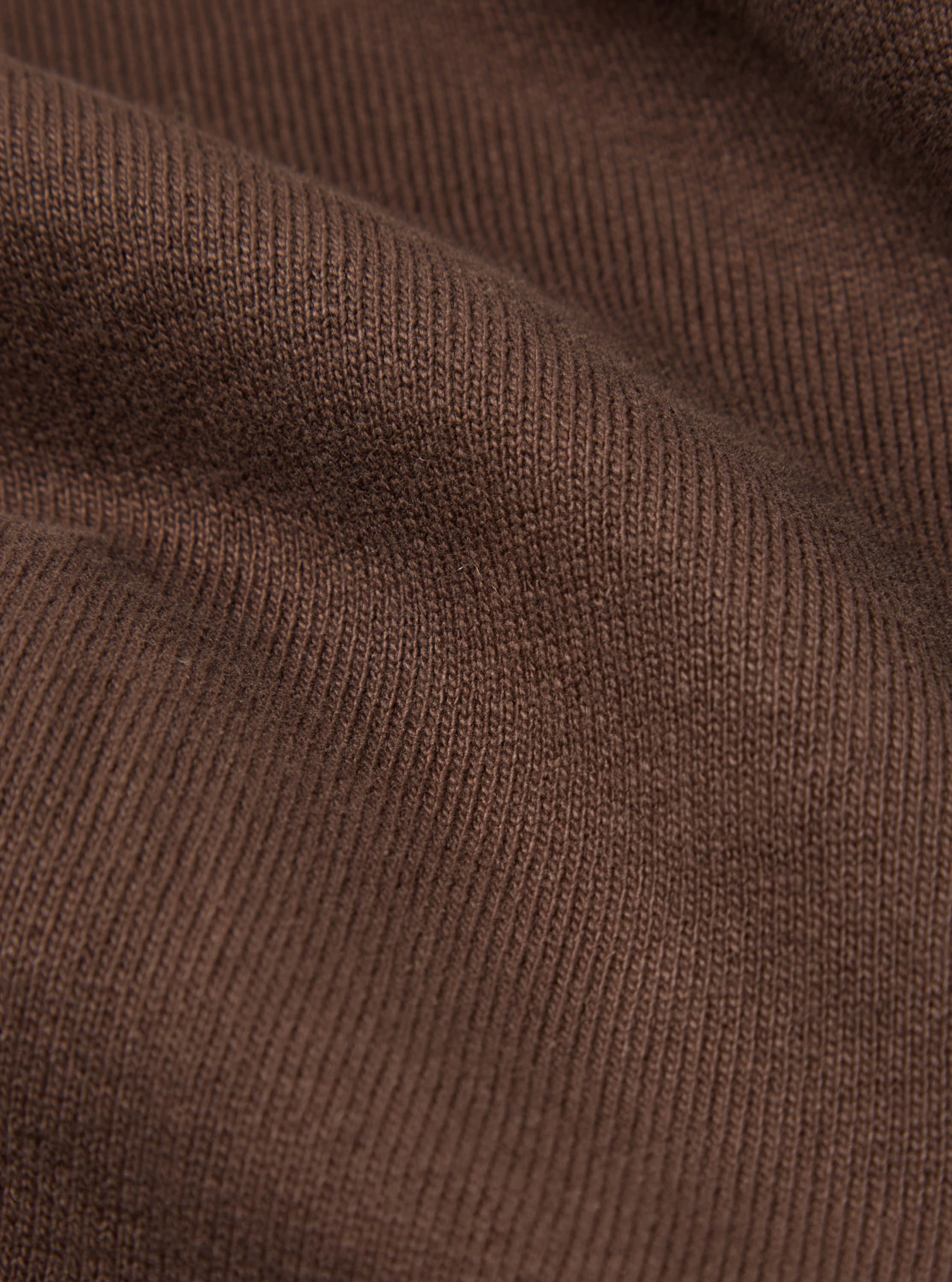 Universal Works Classic Crew Sweatshirt in Brown Dry Handle Brushback