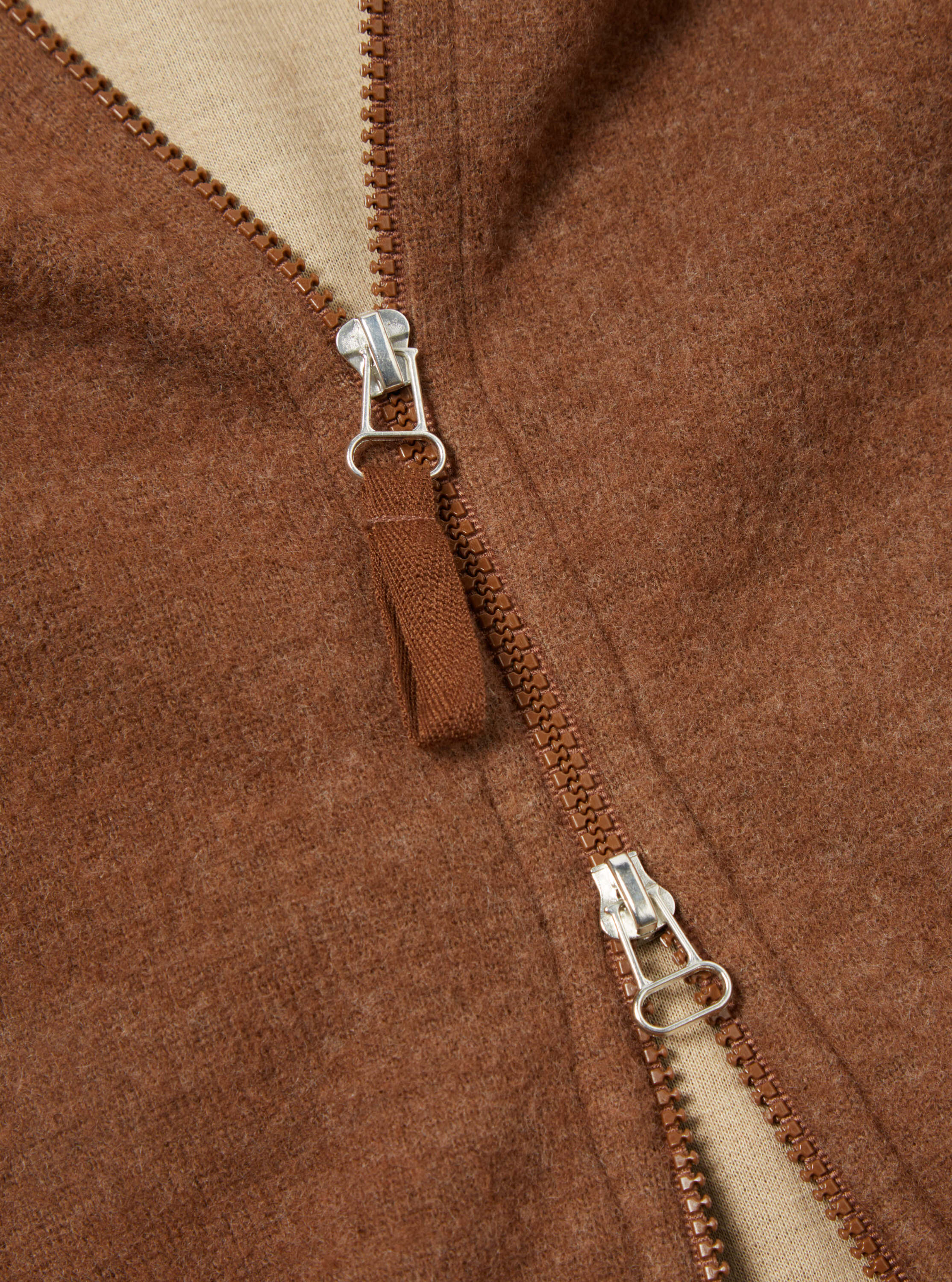 Universal Works Surfer Hoodie in Brown Soft Wool Cotton Knit