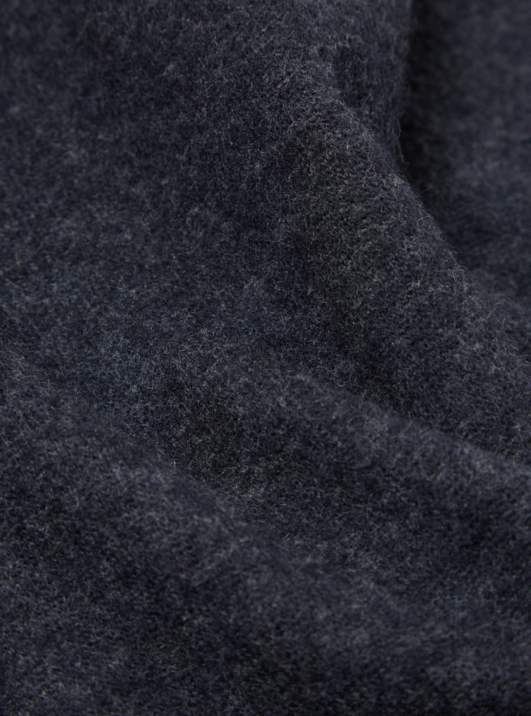 Universal Works Zip Liner Jacket in Brown Soft Wool Cotton Knit