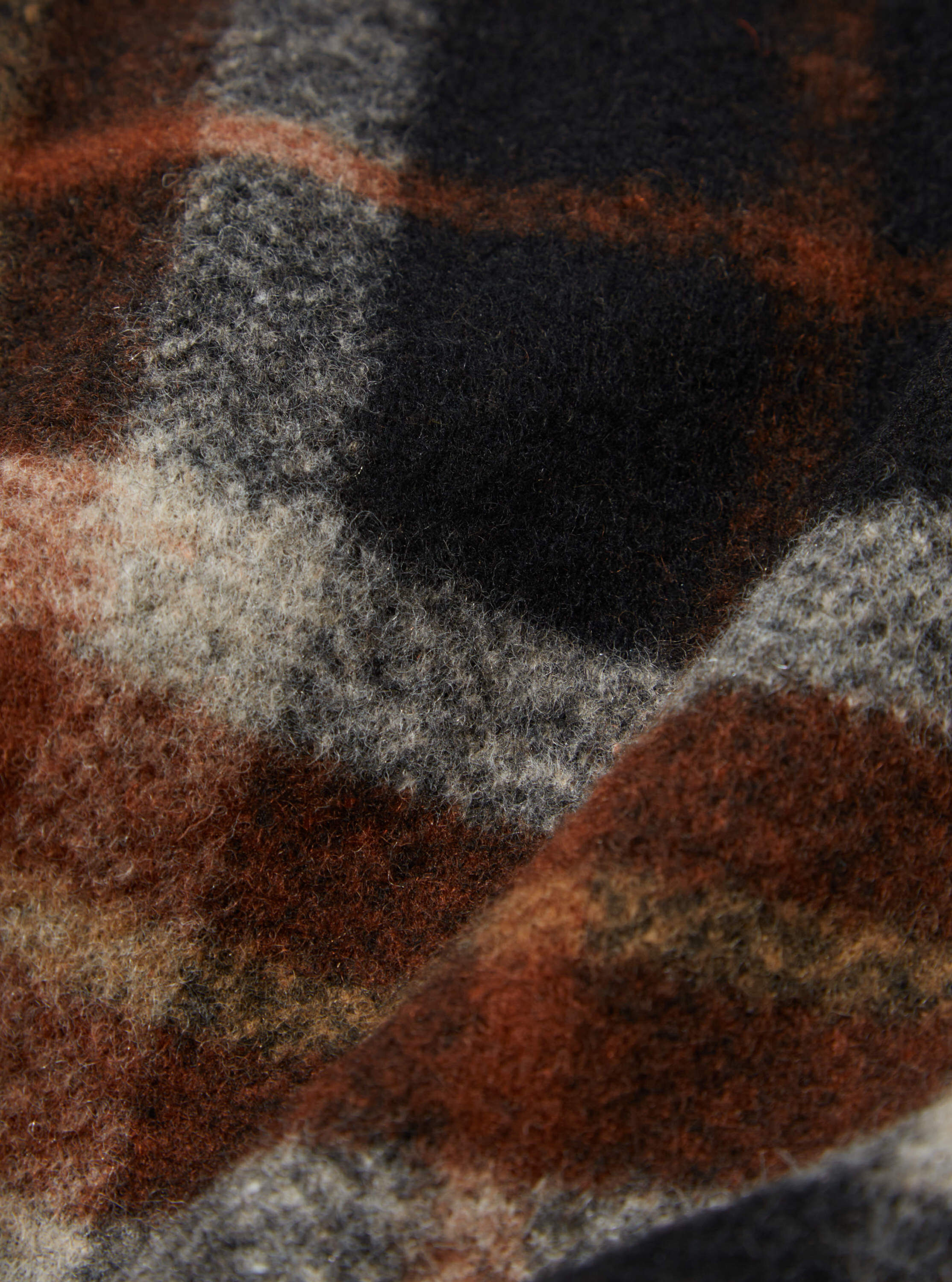 Universal Works Cardigan in Brown British Check Fleece