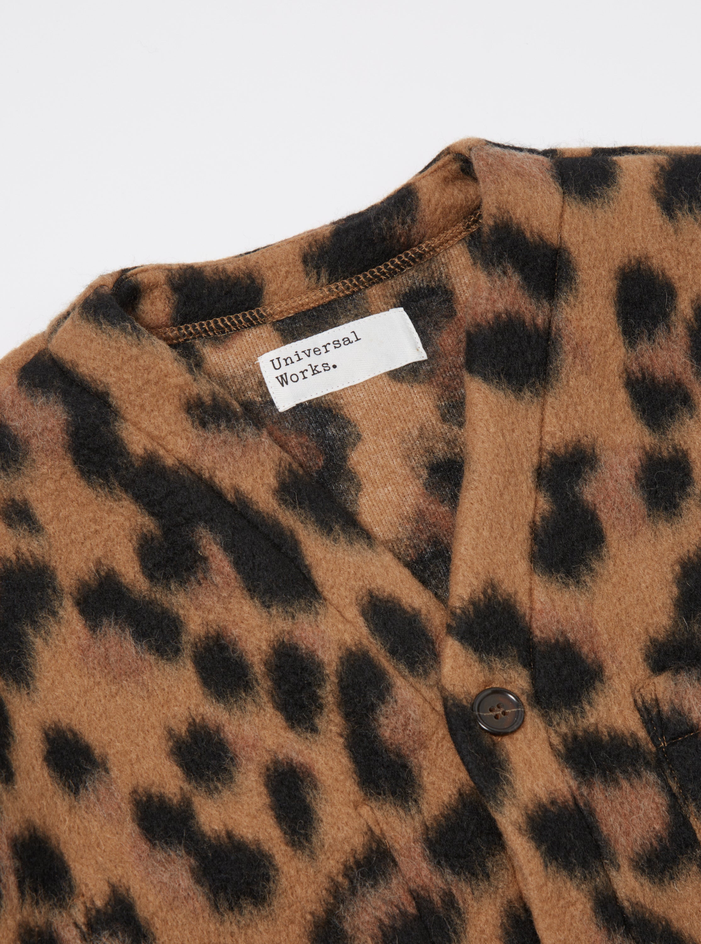 Universal Works Cardigan in Cumin Montenero Fleece