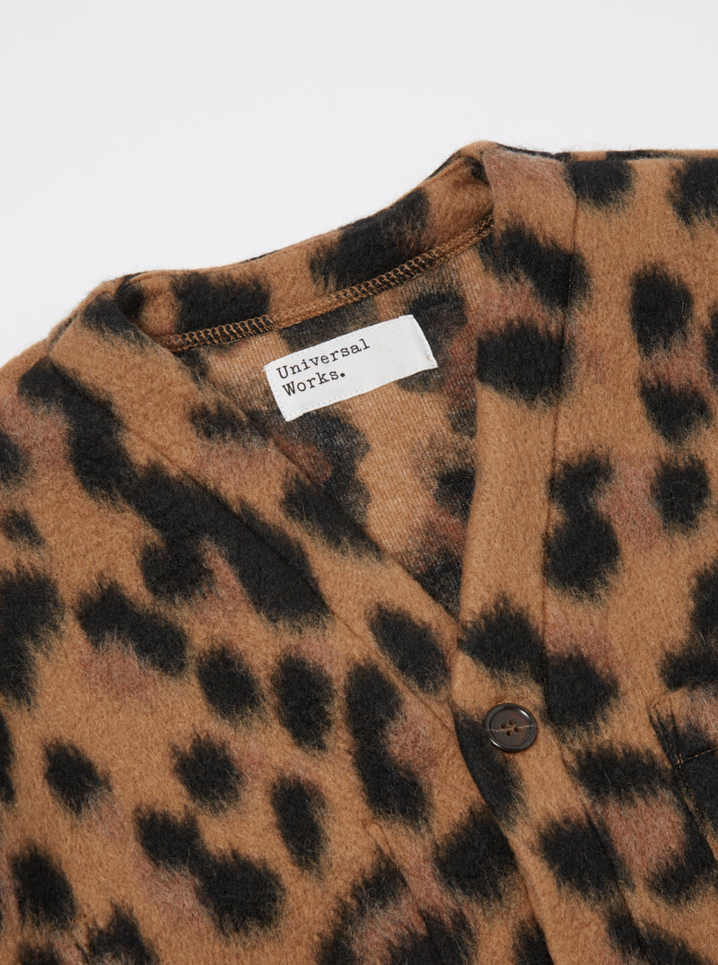 Universal Works Cardigan in Cumin Montenero Fleece