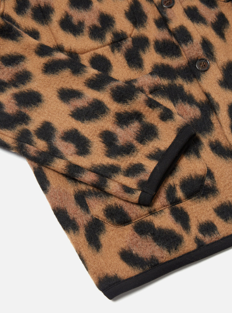 Universal Works Cardigan in Cumin Montenero Fleece