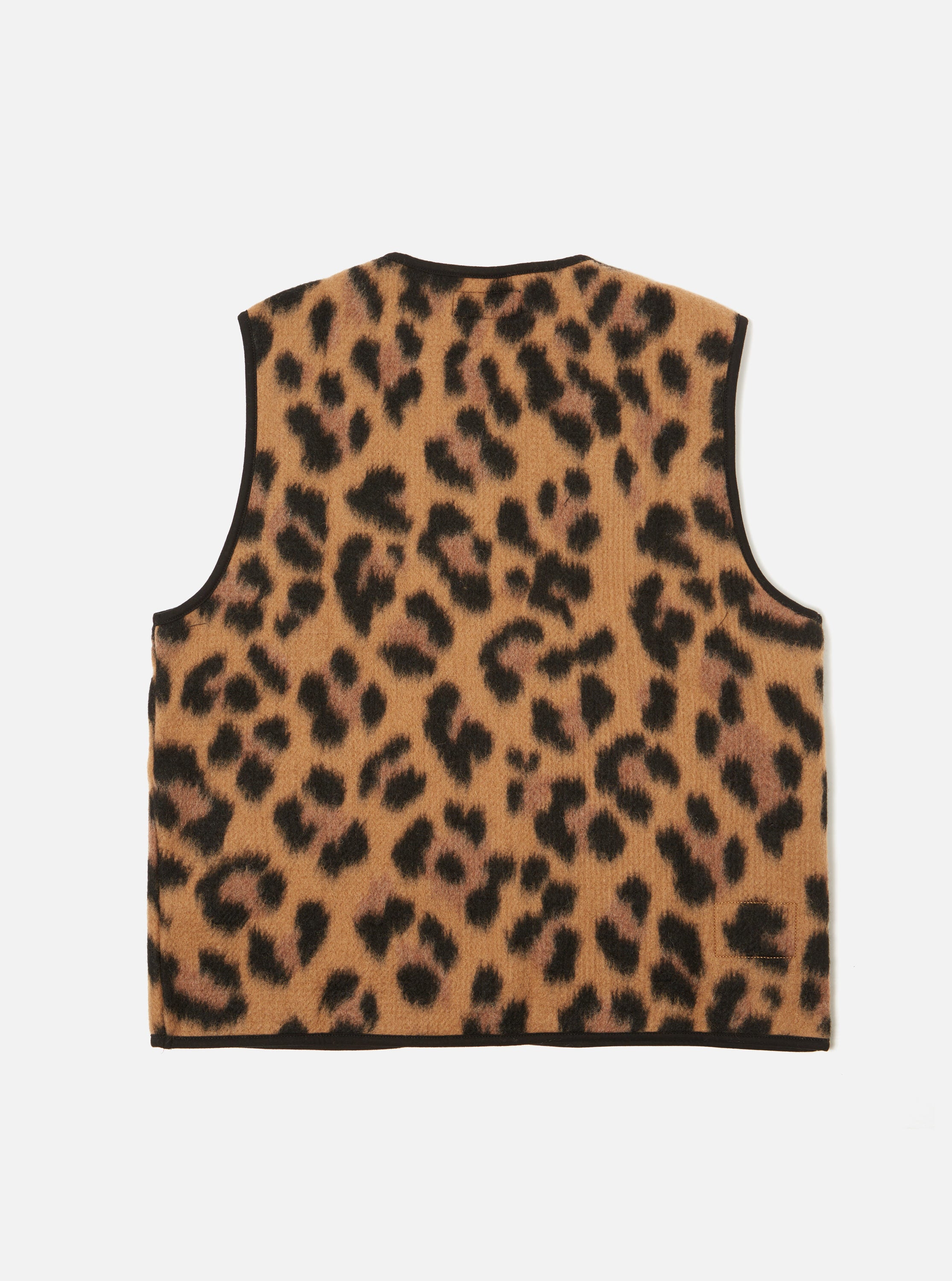 Universal Works Zip Gilet in Cumin Montenero Fleece