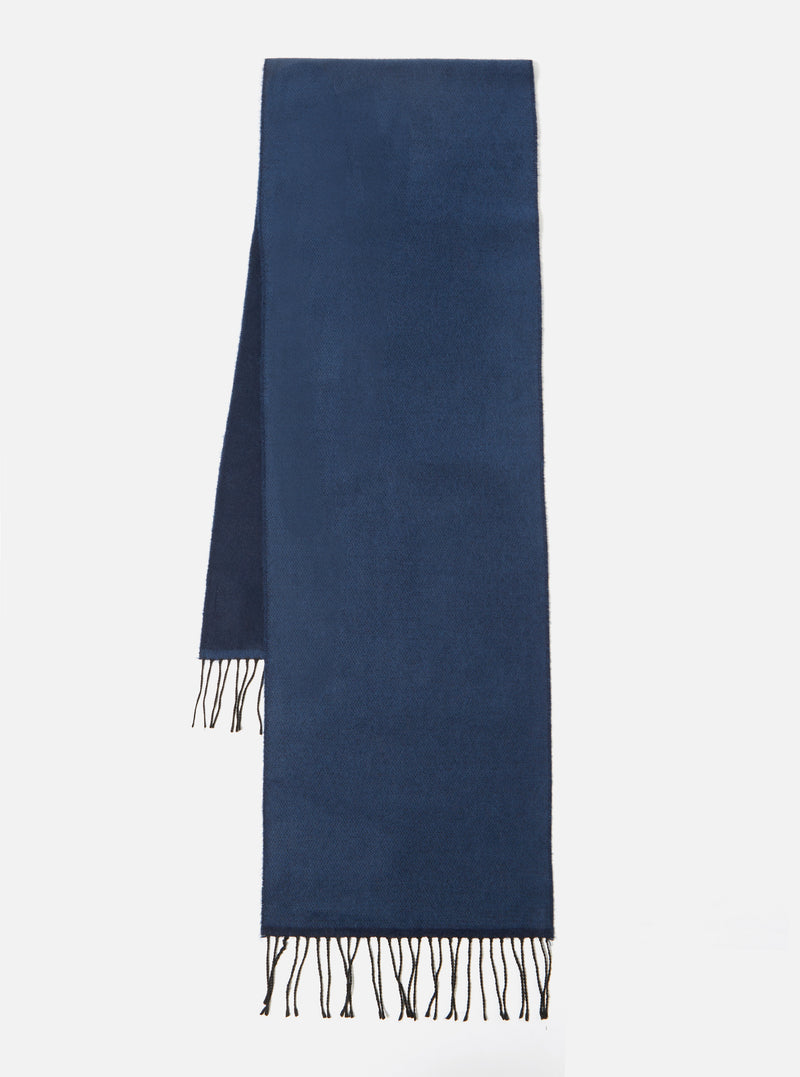 Universal Works Scarf in Navy/Blue Double Sided