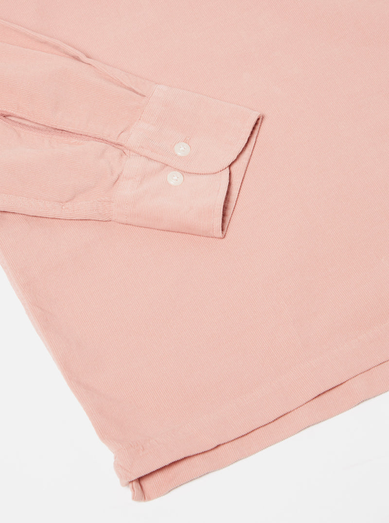Universal Works Pullover L/S Shirt in Pink Super Fine Cord