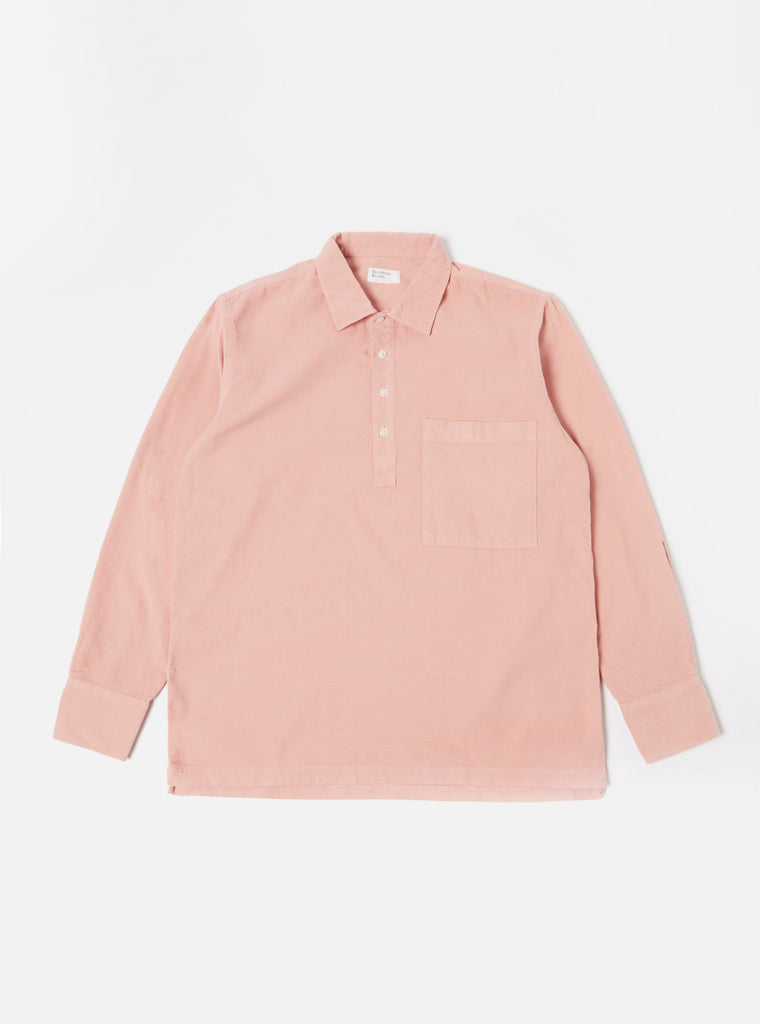 Universal Works Pullover L/S Shirt in Pink Super Fine Cord
