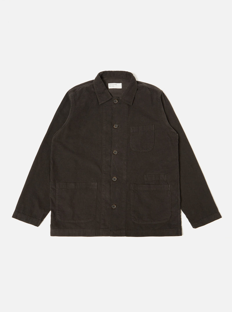 Universal Works Bakers Overshirt in Licorice Fine Cord