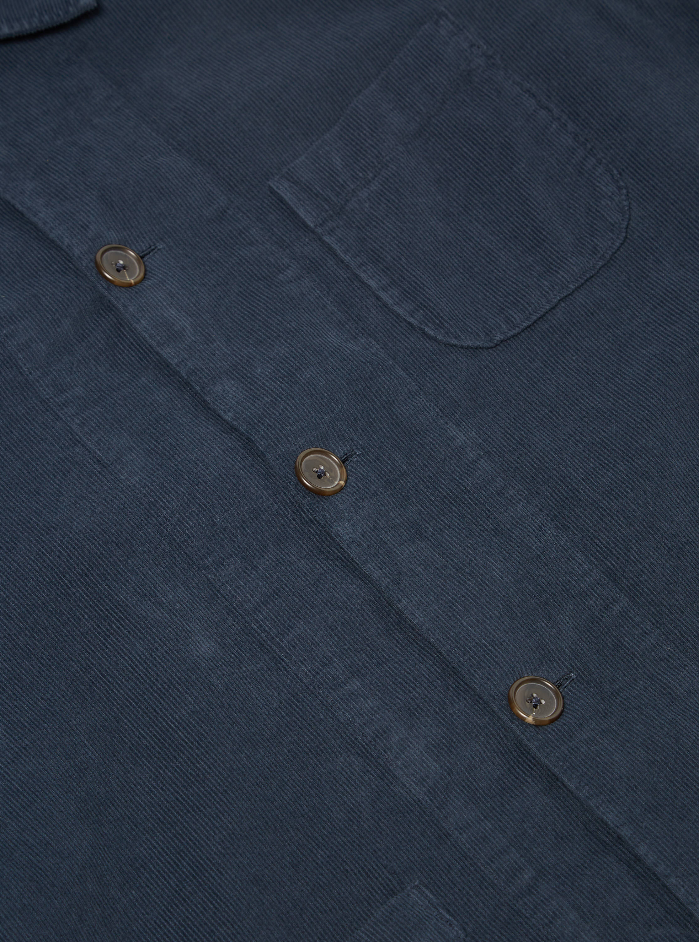 Universal Works Bakers Overshirt in Navy Fine Cord