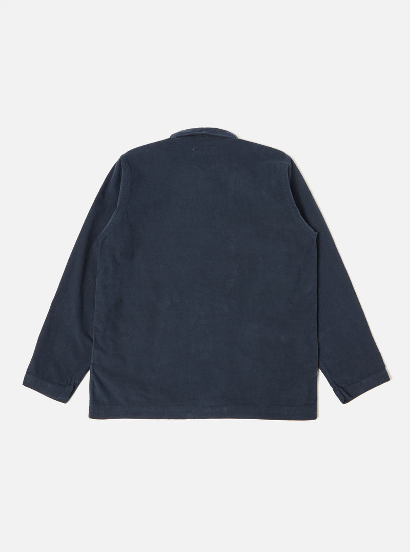 Universal Works Bakers Overshirt in Navy Fine Cord