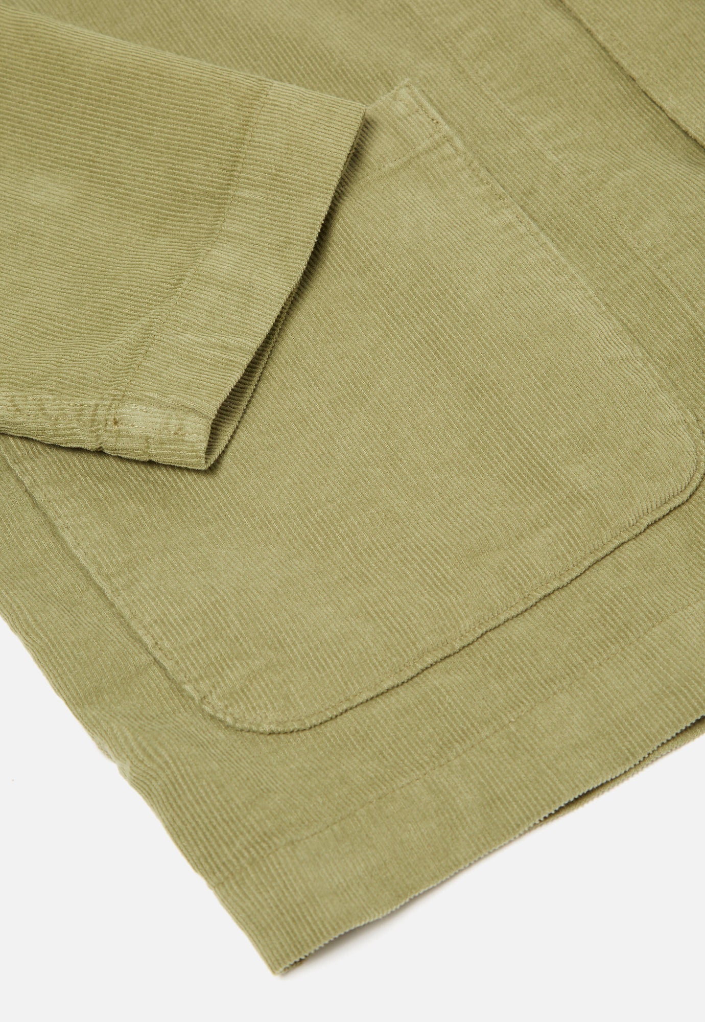 Universal Works Bakers Overshirt in Olive Fine Cord