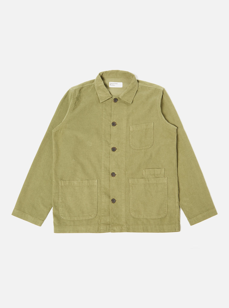 Universal Works Bakers Overshirt in Olive Fine Cord