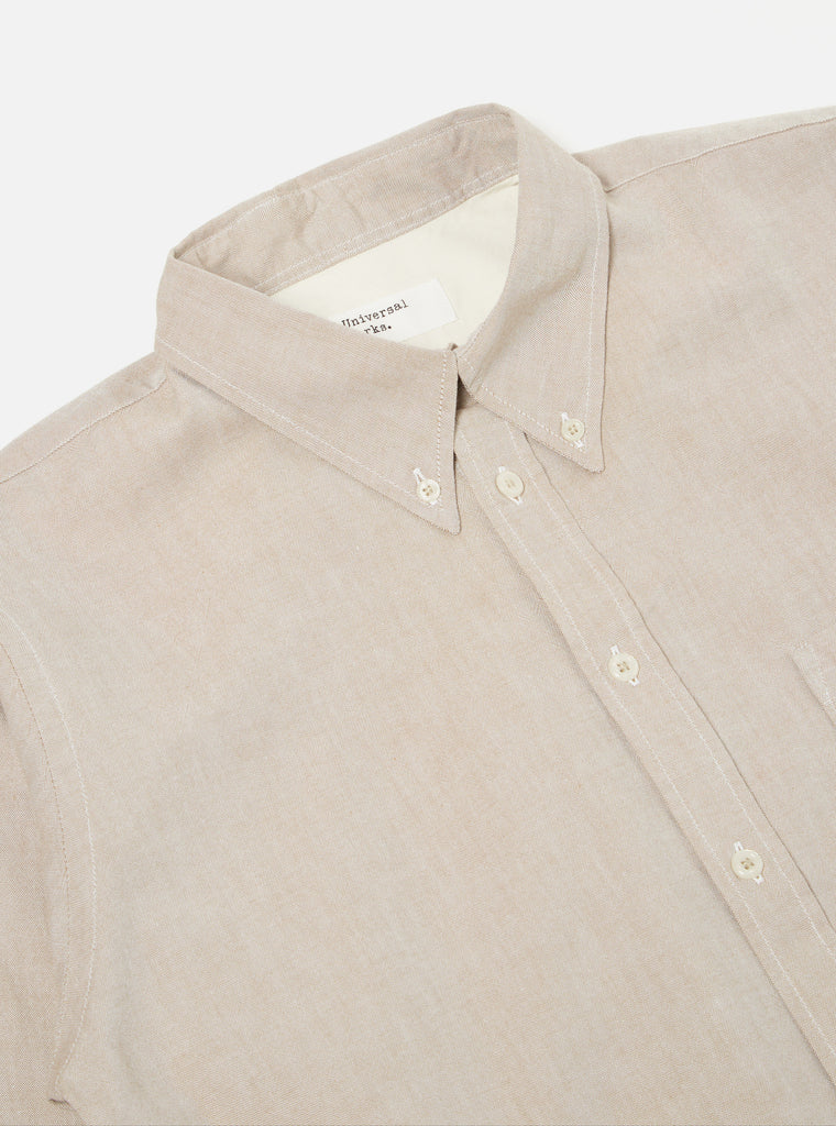 Universal Works Daybrook Shirt in Sand Organic Oxford
