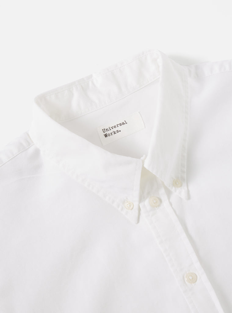 Universal Works Daybrook Shirt in White Organic Oxford