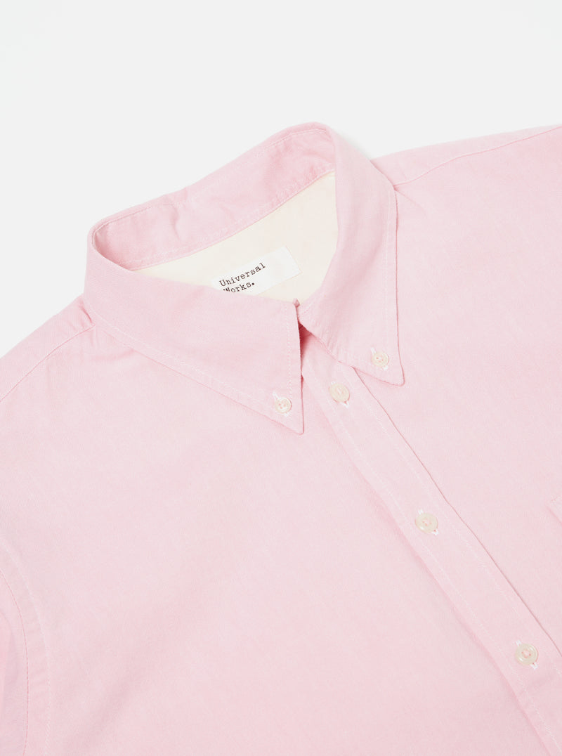 Universal Works Daybrook Shirt in Pink Organic Oxford