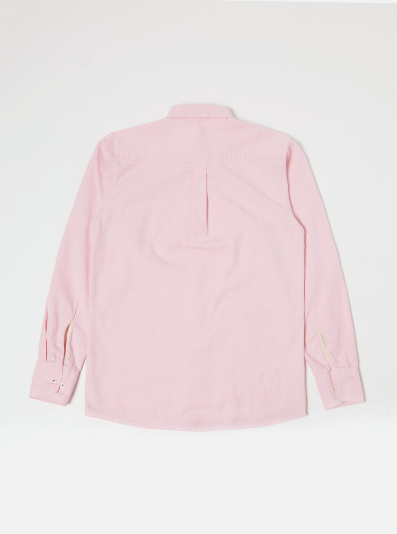 Universal Works Daybrook Shirt in Pink Organic Oxford