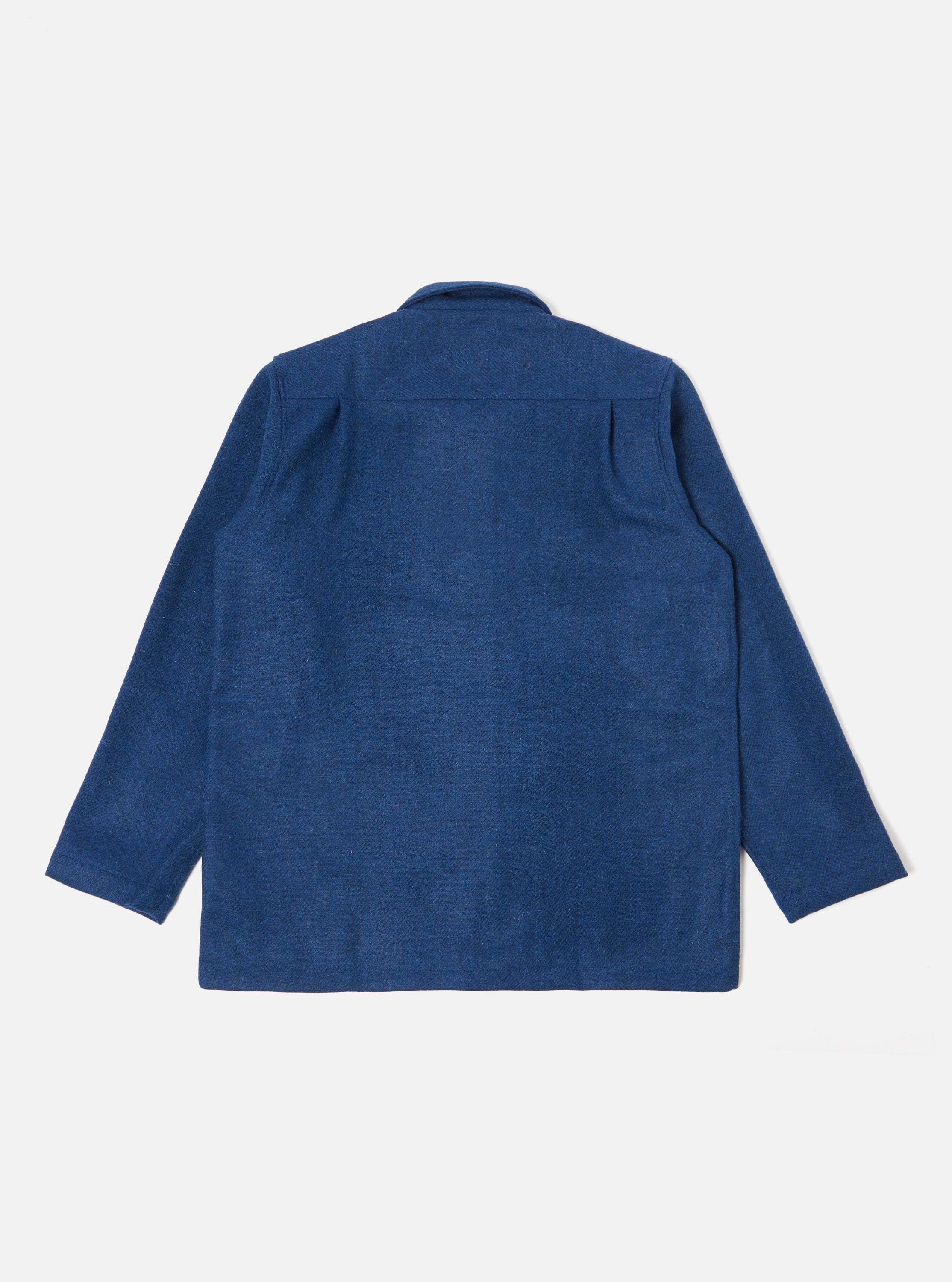 Universal Works Easy Over Jacket in Indigo Harris Tweed