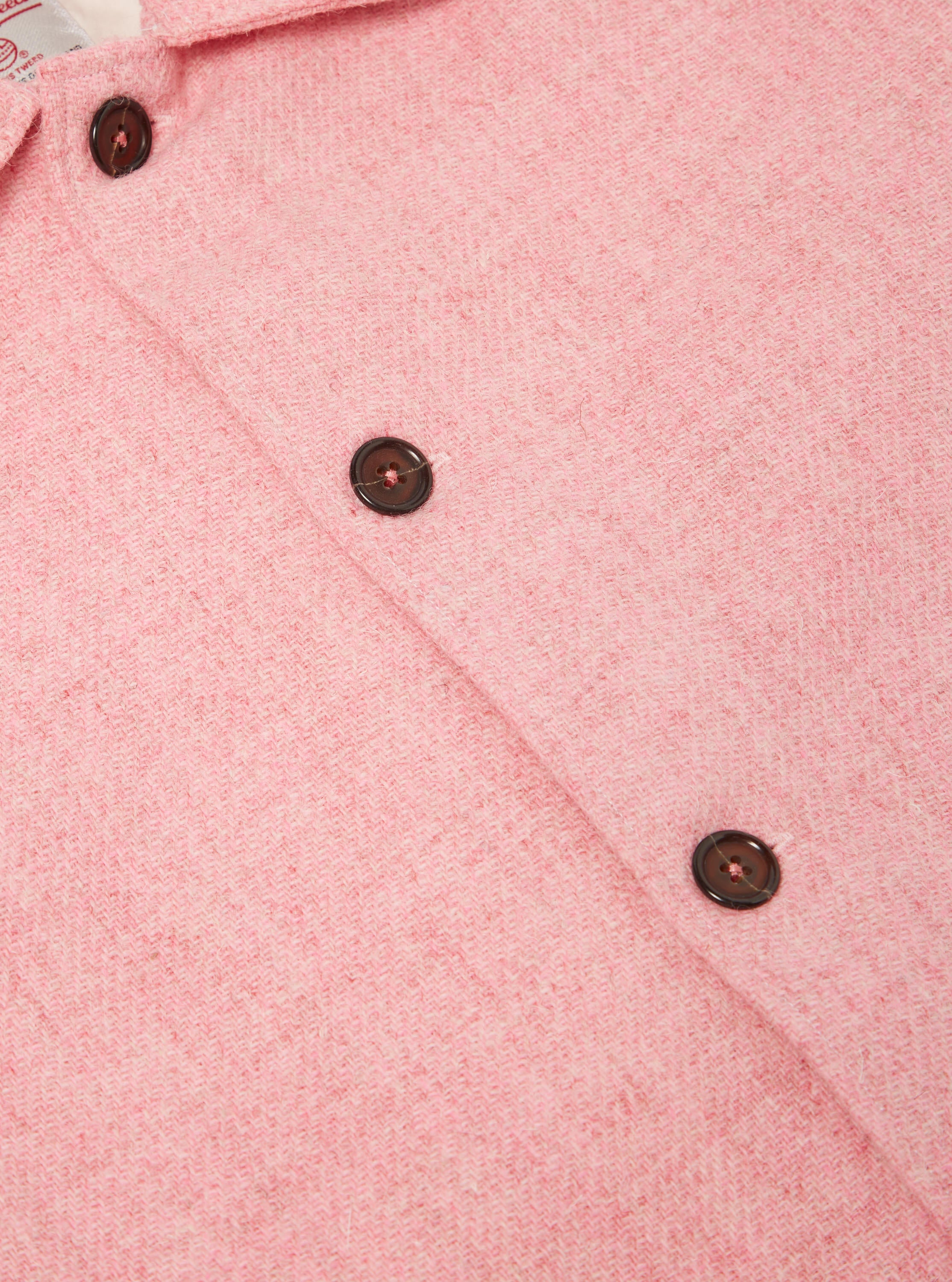 Universal Works Easy Over Jacket in Pink Harris Tweed