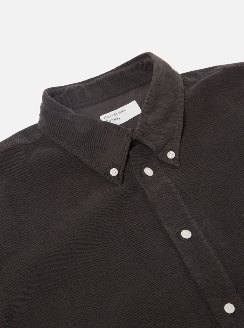 Universal Works Daybrook Shirt in Licorice Super Fine Cord