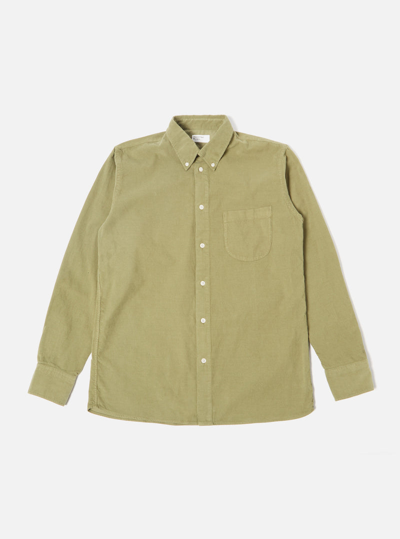 Universal Works Daybrook Shirt in Olive Super Fine Cord