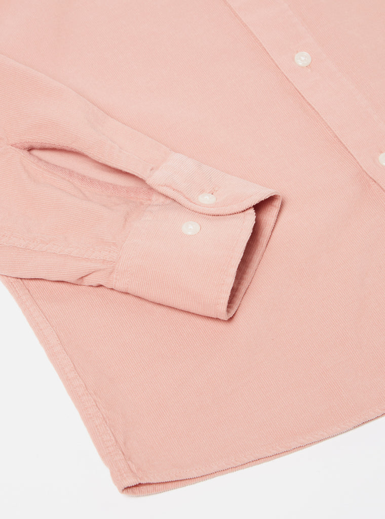 Universal Works Daybrook Shirt in Pink Super Fine Cord