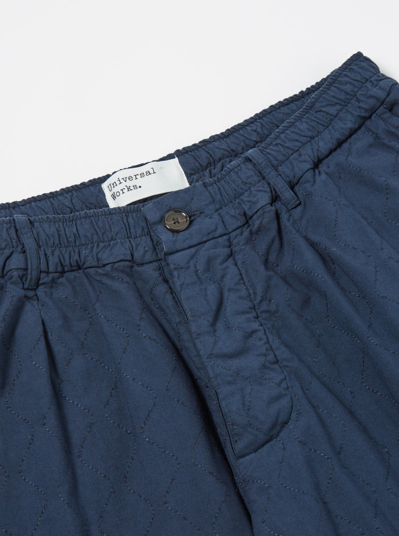 Universal Works Quilted Oxford Pant in Navy Cotton