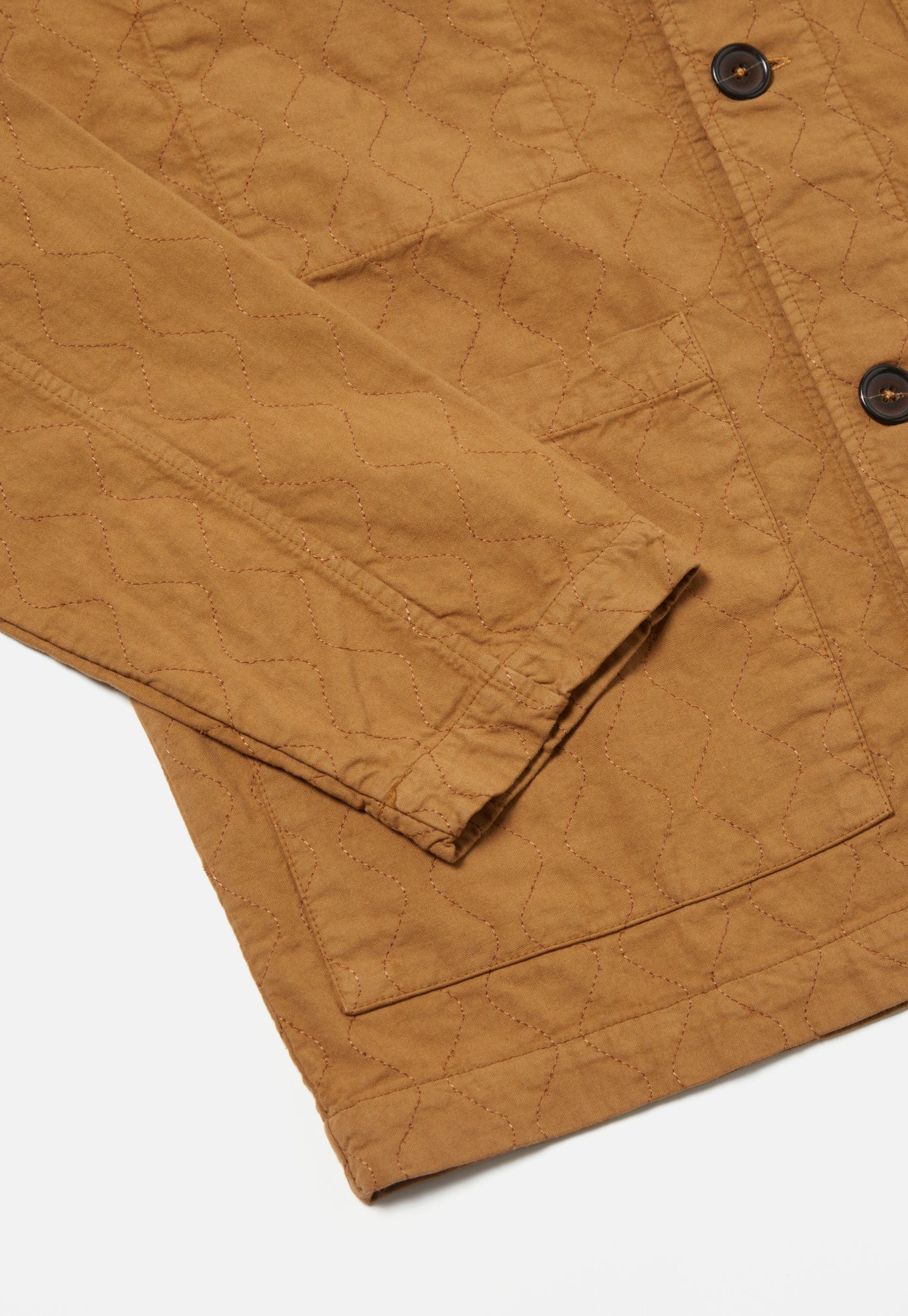 Universal Works Quilted Coverall Jacket in Cumin Cotton