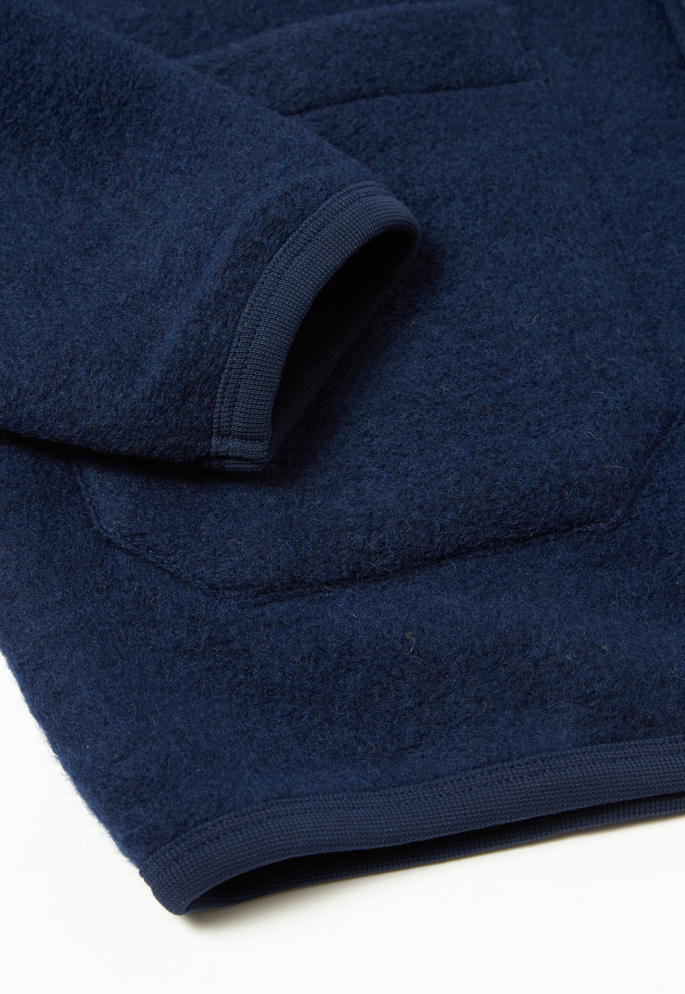 Universal Works Cardigan in Indigo Wool Fleece