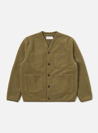 Universal Works Cardigan in Lovat Wool Fleece