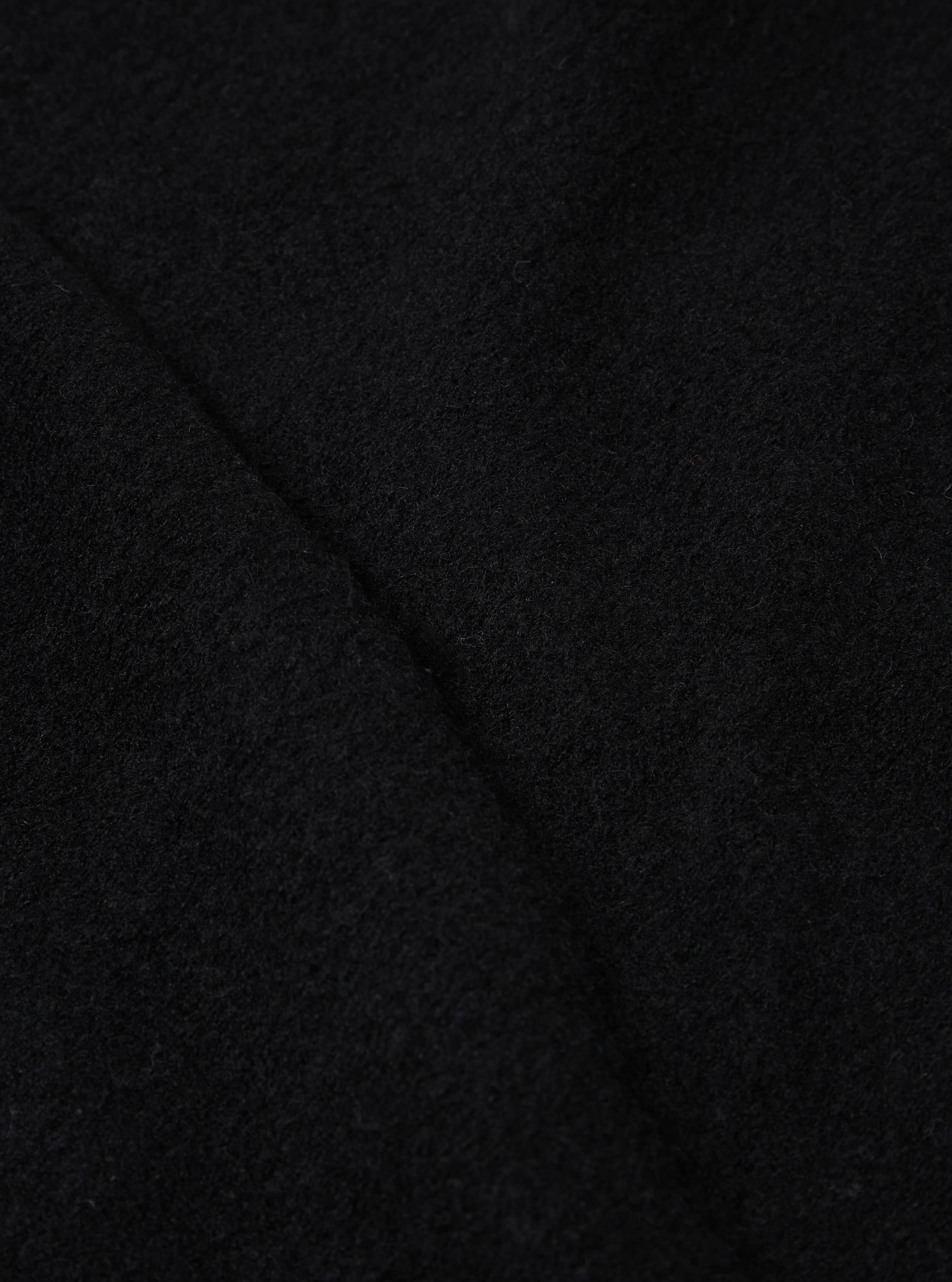 Universal Works Zip Waistcoat in Black Wool Fleece