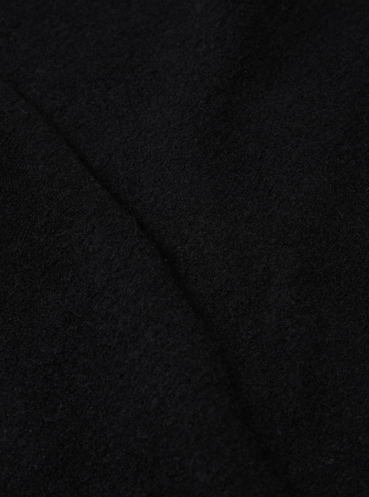 Universal Works Cardigan in Black Wool Fleece