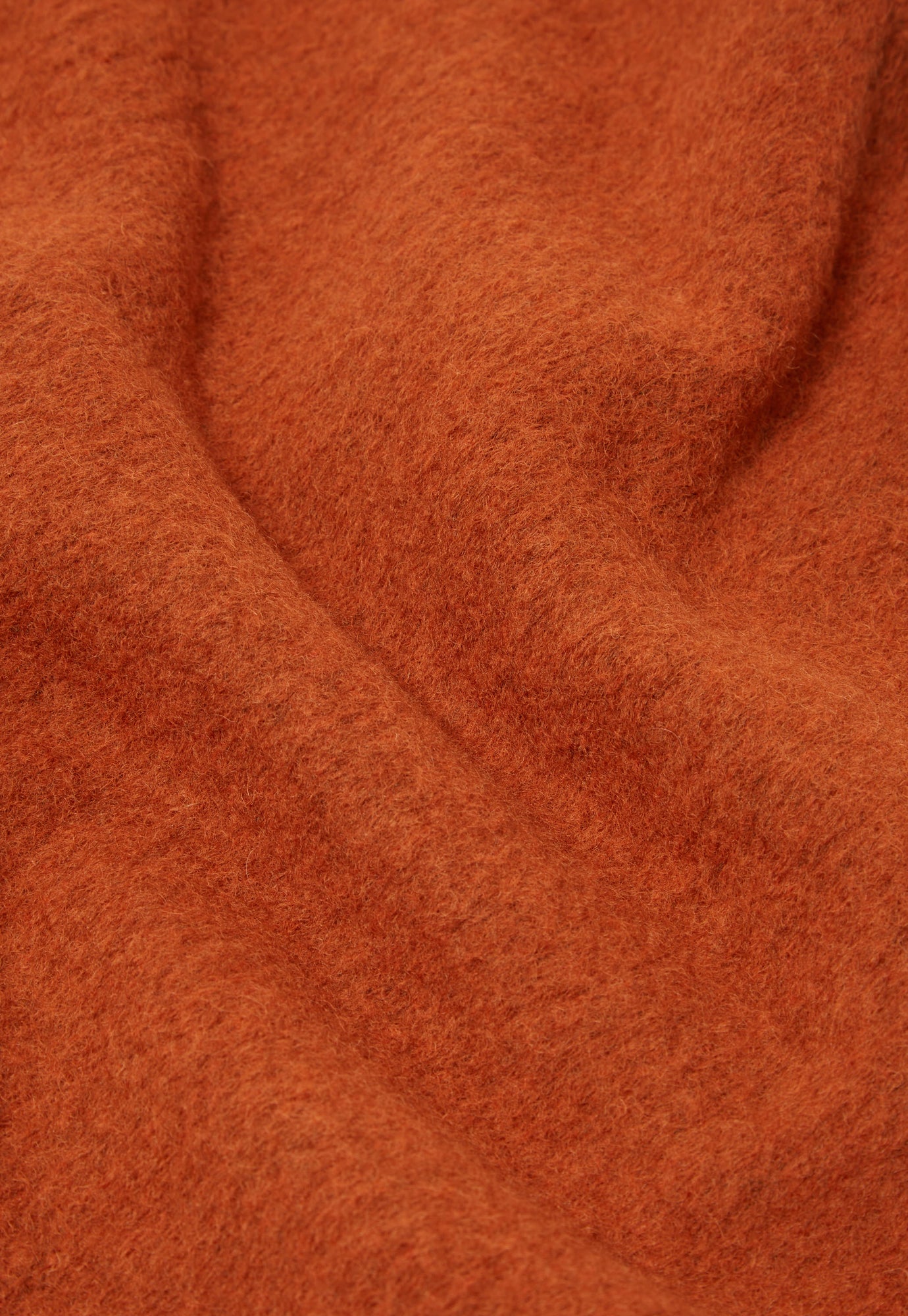 Universal Works Zip Waistcoat in Orange Wool Fleece