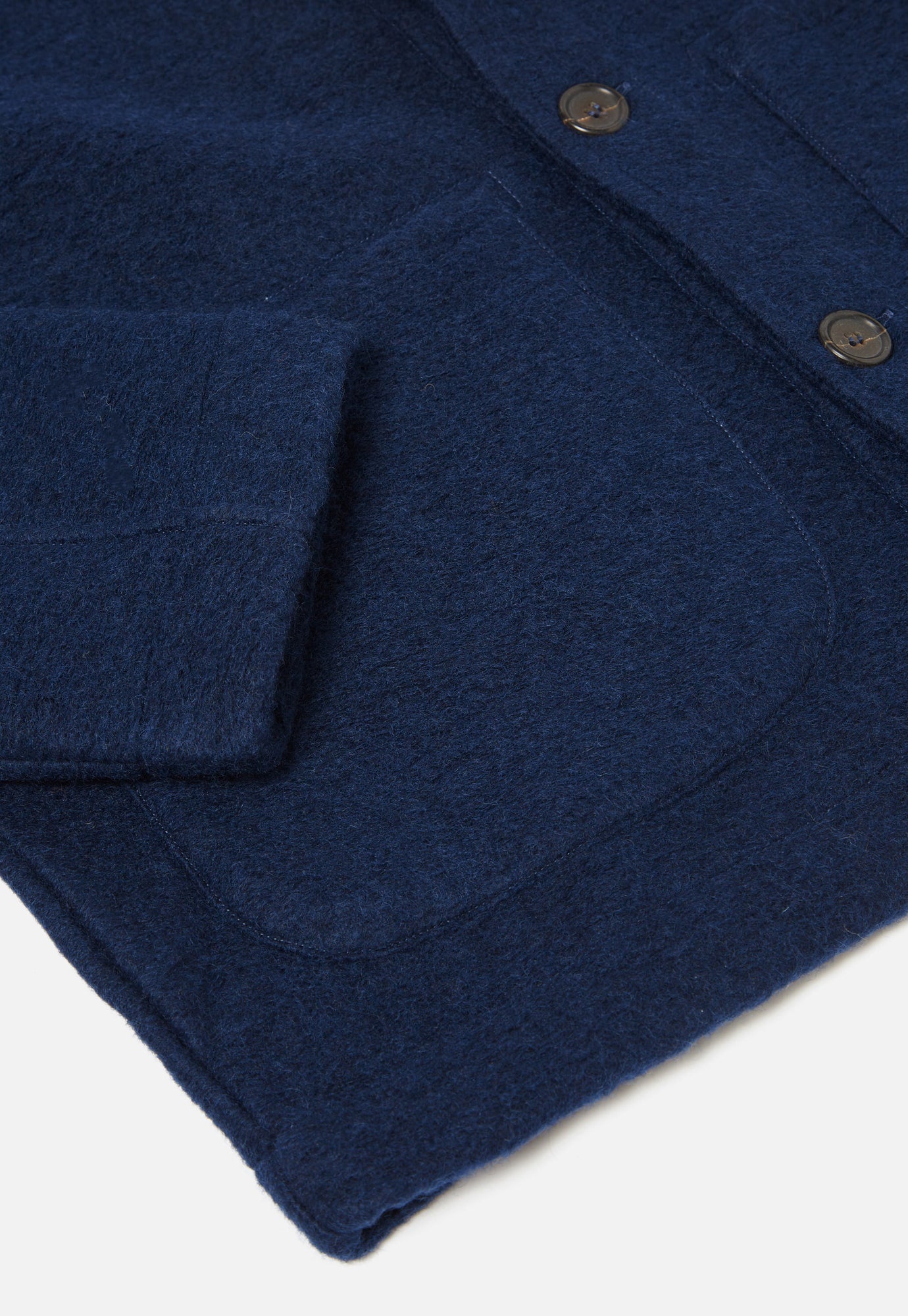 Universal Works Field Jacket in Indigo Wool Fleece
