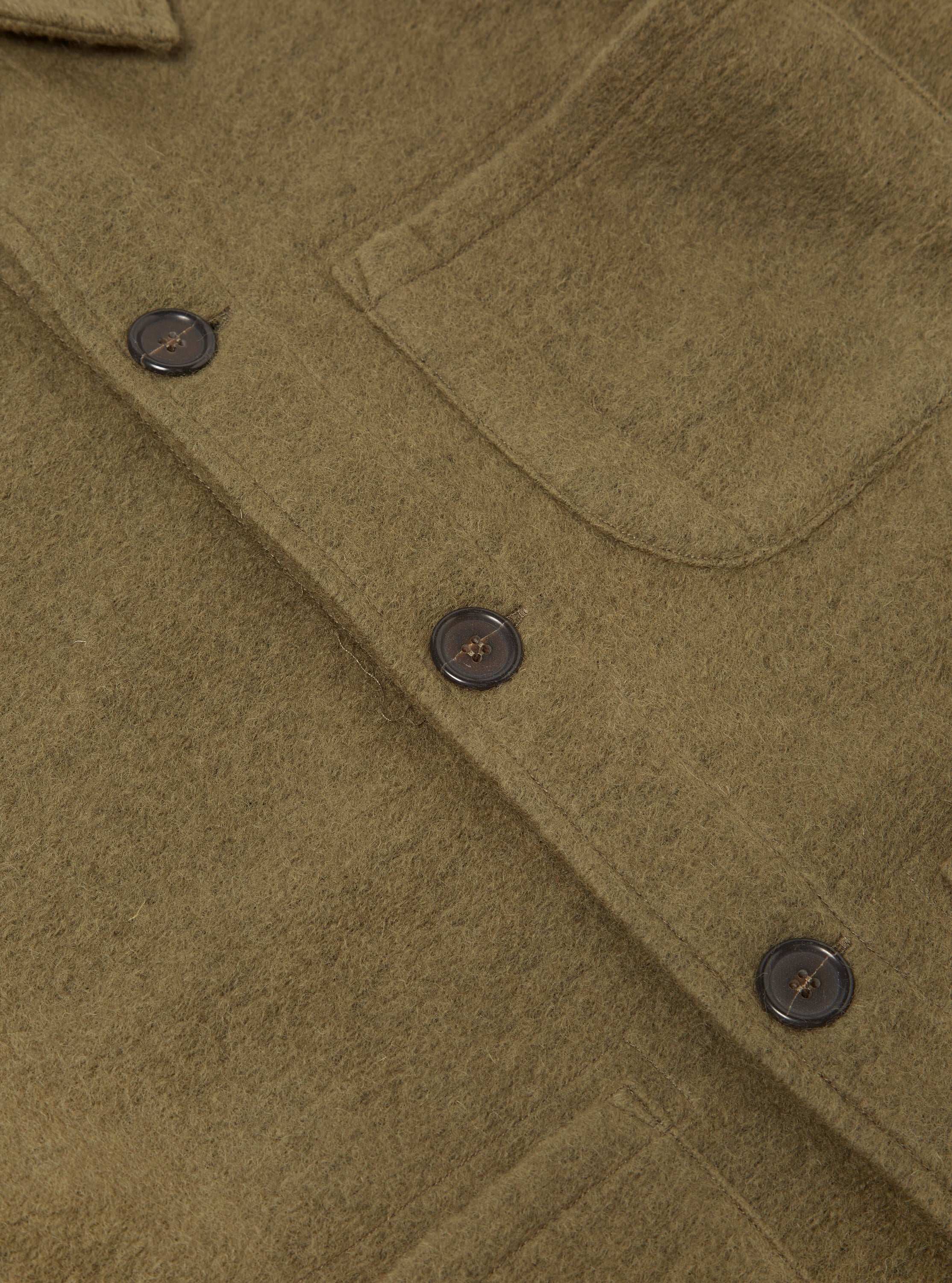 Universal Works Field Jacket in Lovat Wool Fleece