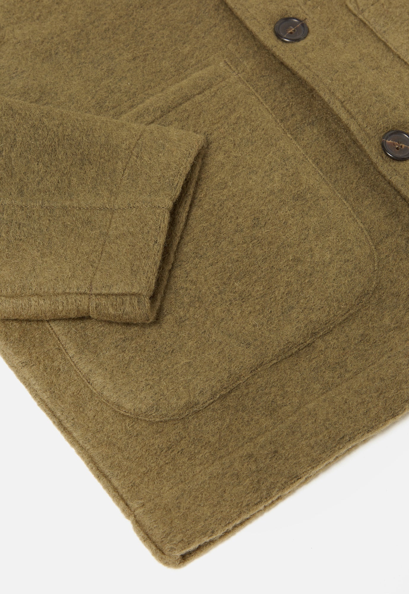 Universal Works Field Jacket in Lovat Wool Fleece