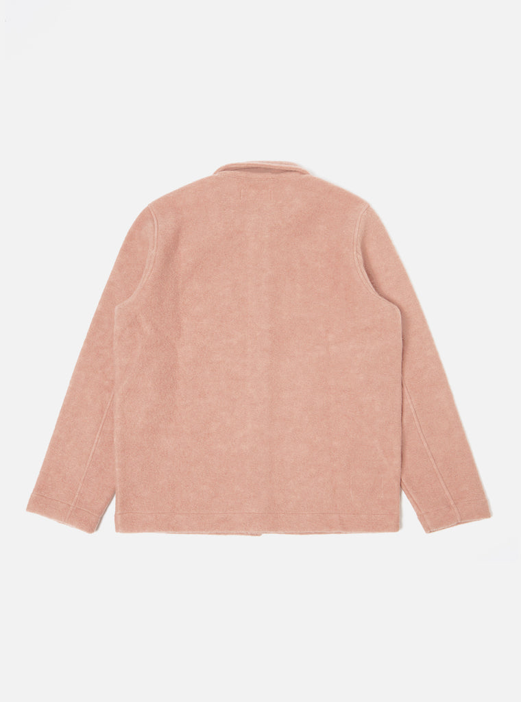 Universal Works Field Jacket in Pink Wool Fleece