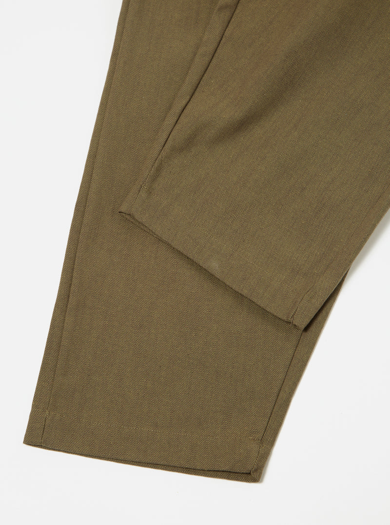 Universal Works Braga Pant in Olive Kyo Cotton