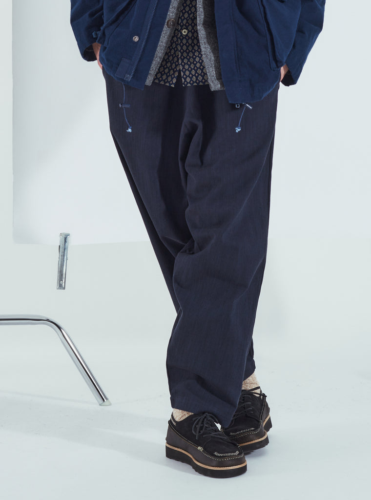 Universal Works Braga Pant in Navy Kyo Cotton