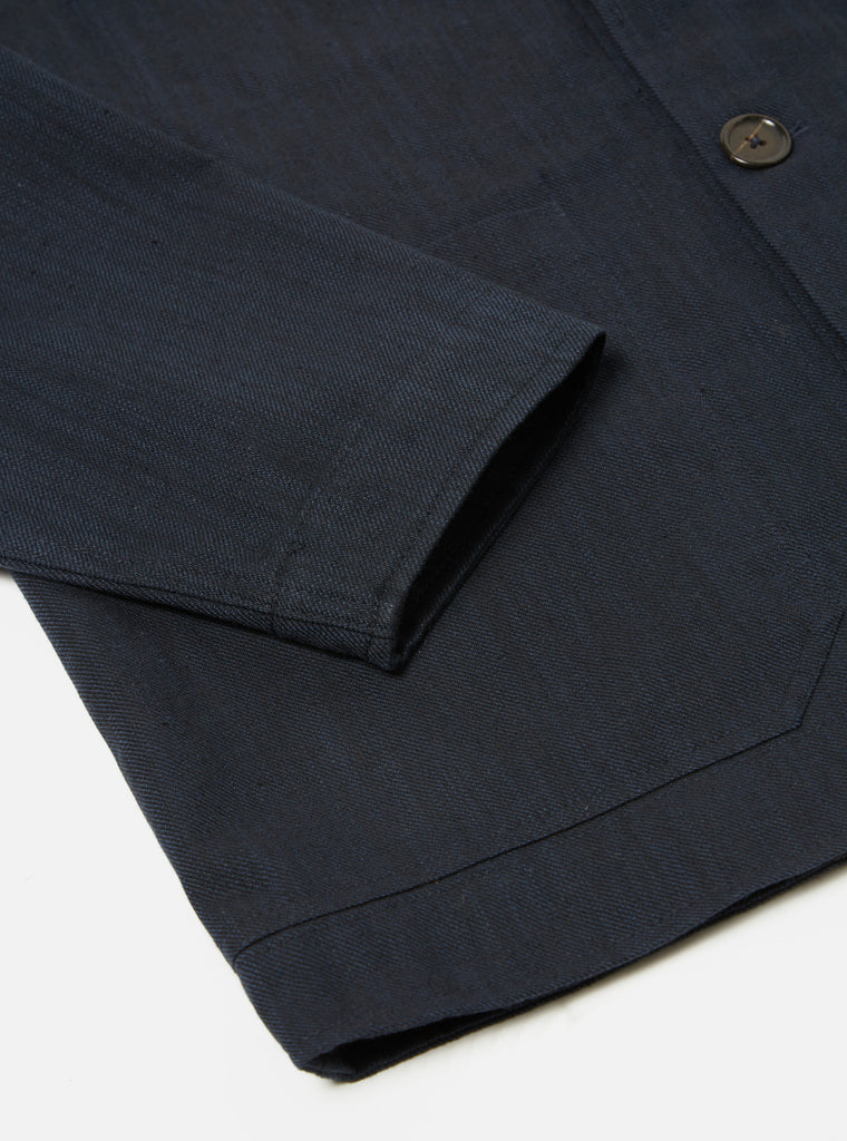 Universal Works Cabin Jacket in Navy Kyo Cotton