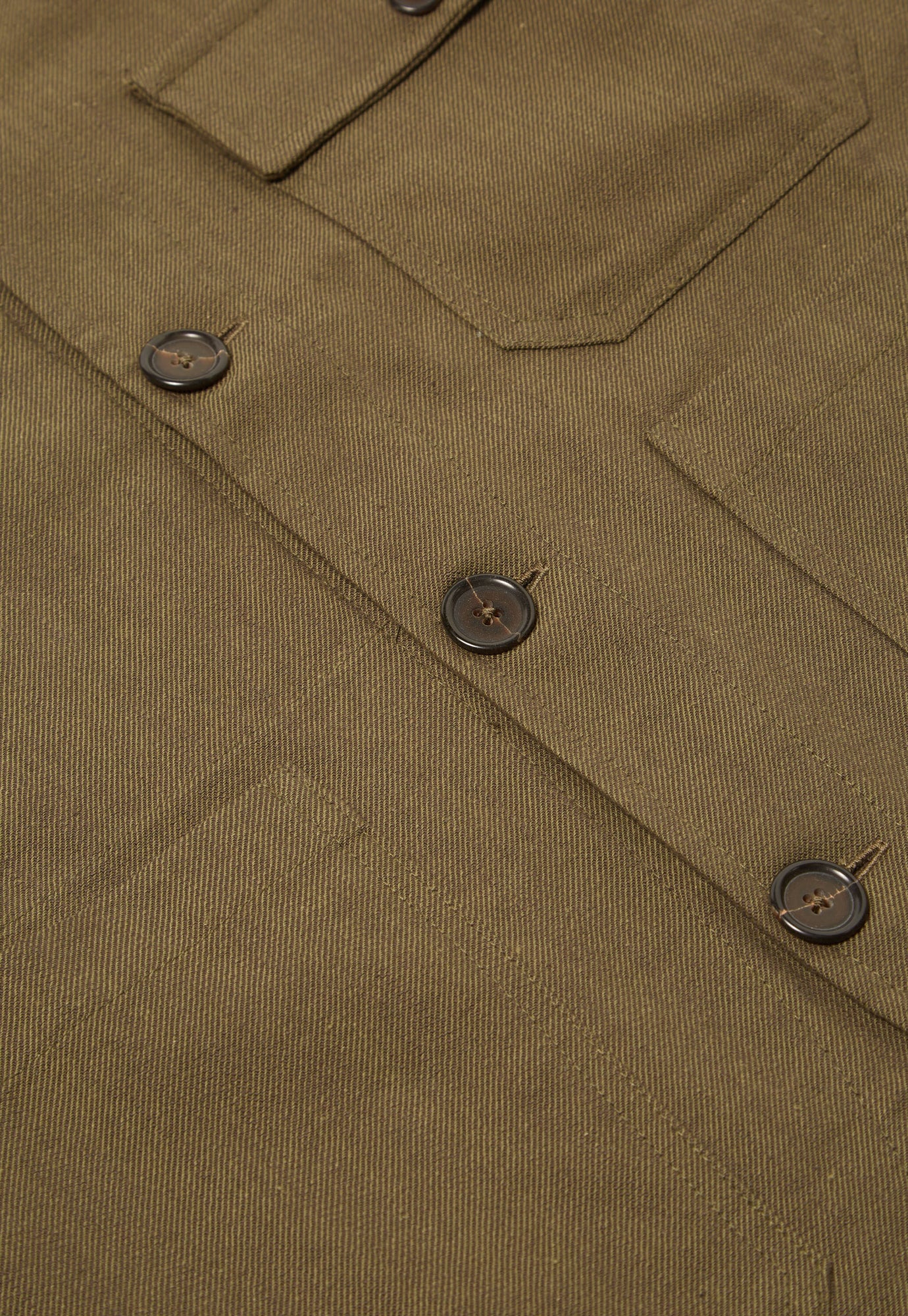 Universal Works Cabin Jacket in Olive Kyo Cotton