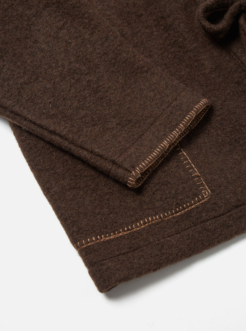 Universal Works Blanket Kyoto Work Jacket in Brown Studio Wool Mix
