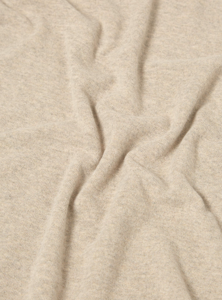 Universal Works L/S Big Pocket Tee in Sand Recycled Wool Mix SJ